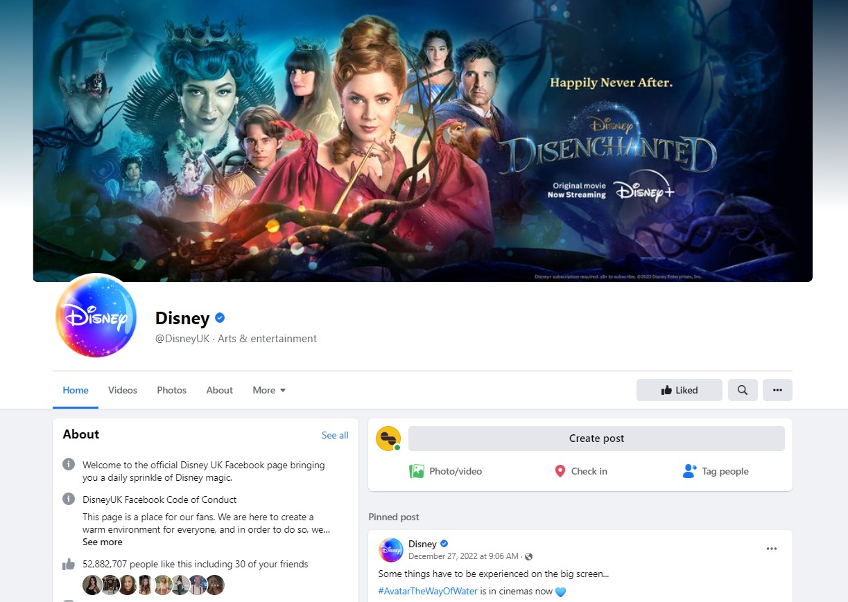 Disney Social Media - The Facebook Page