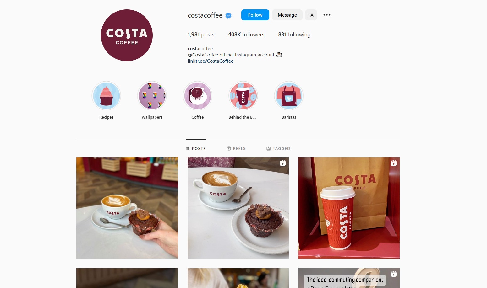 Costa Social Media - The Instagram Account