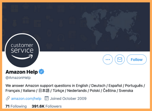 Amazon Help on Twitter - customer service