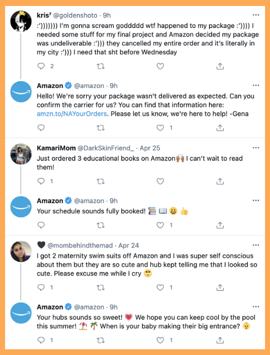 Amazon social media - Twitter as customer service