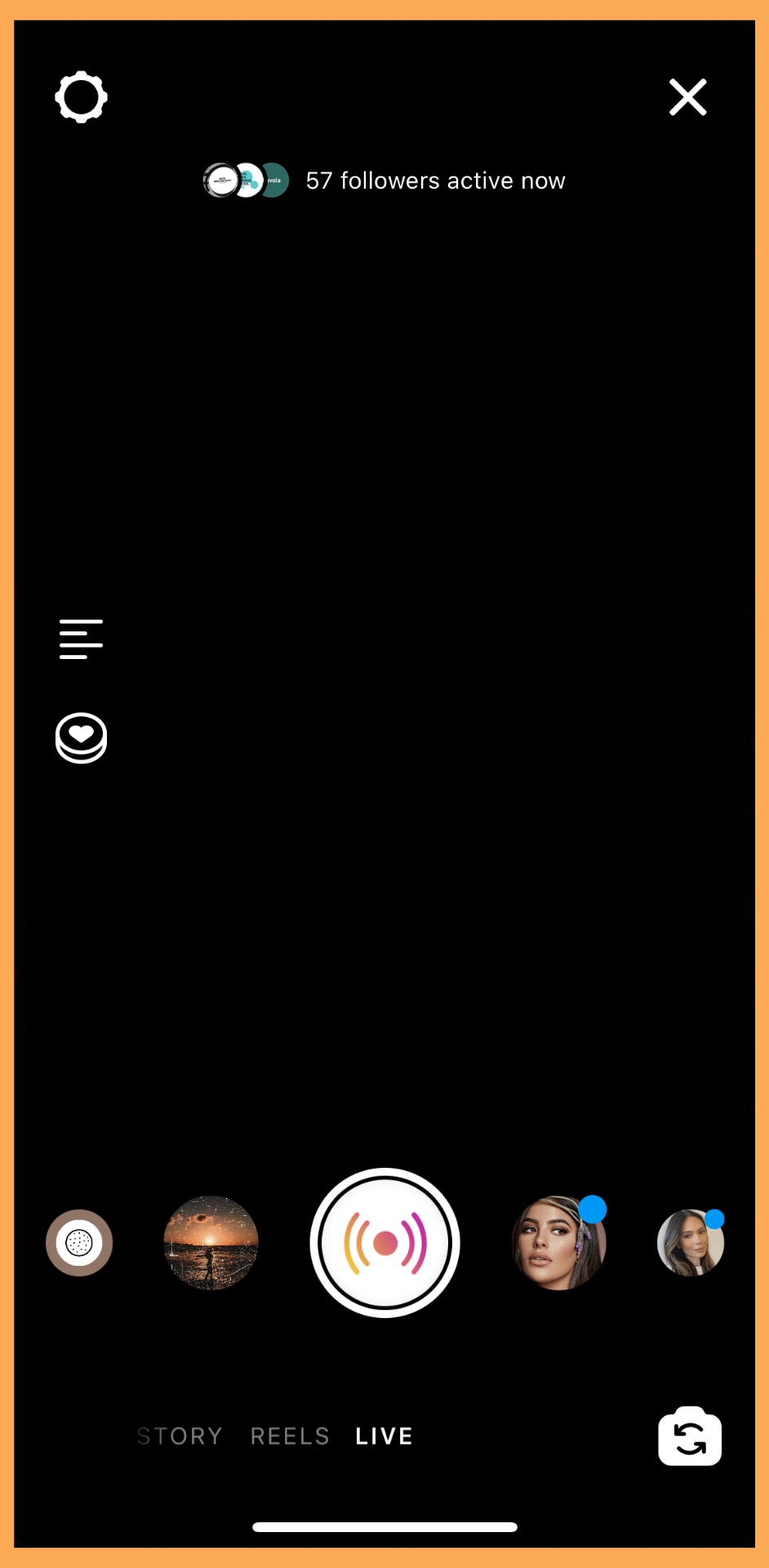 Instagram Live screenshot - Giraffe Social Media