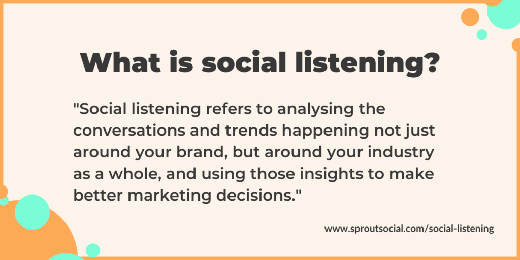 Social listening definition by Sprout Social