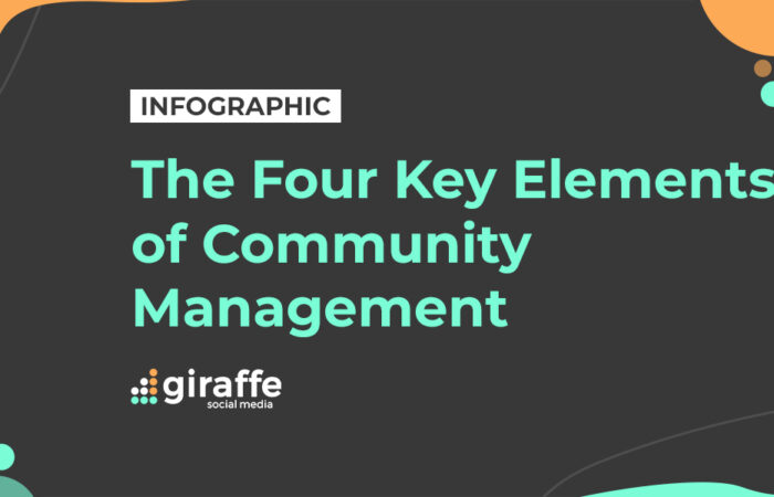 The four key elements of community management infographic