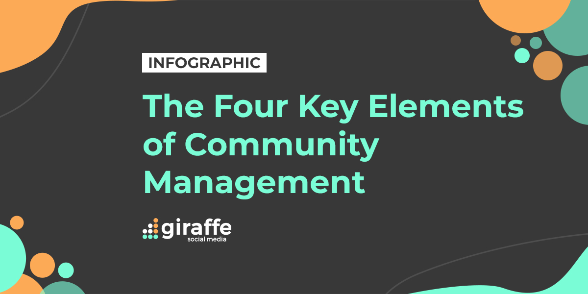 The four key elements of community management infographic