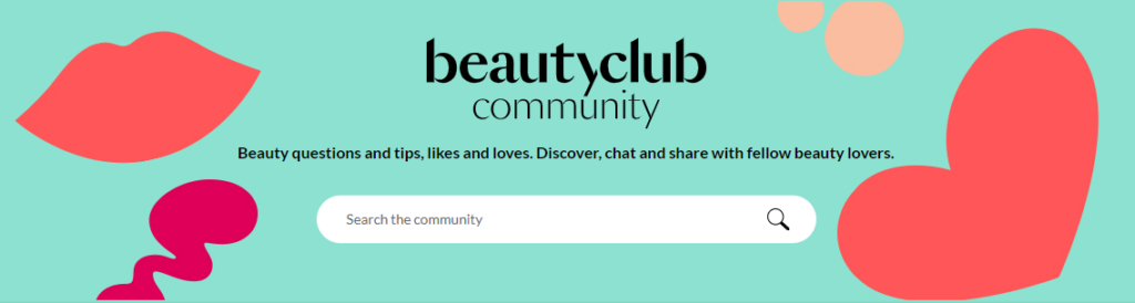 Debenhams Beauty Club Community header