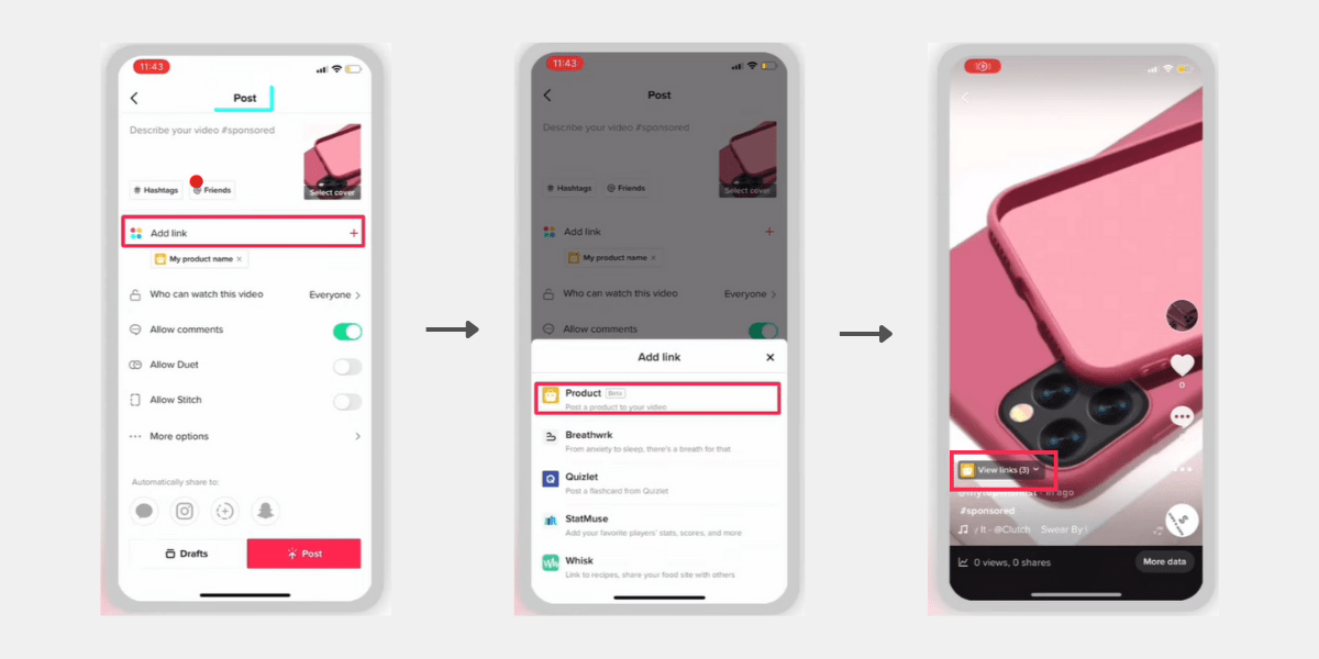 Adding TikTok Shop products to your videos
