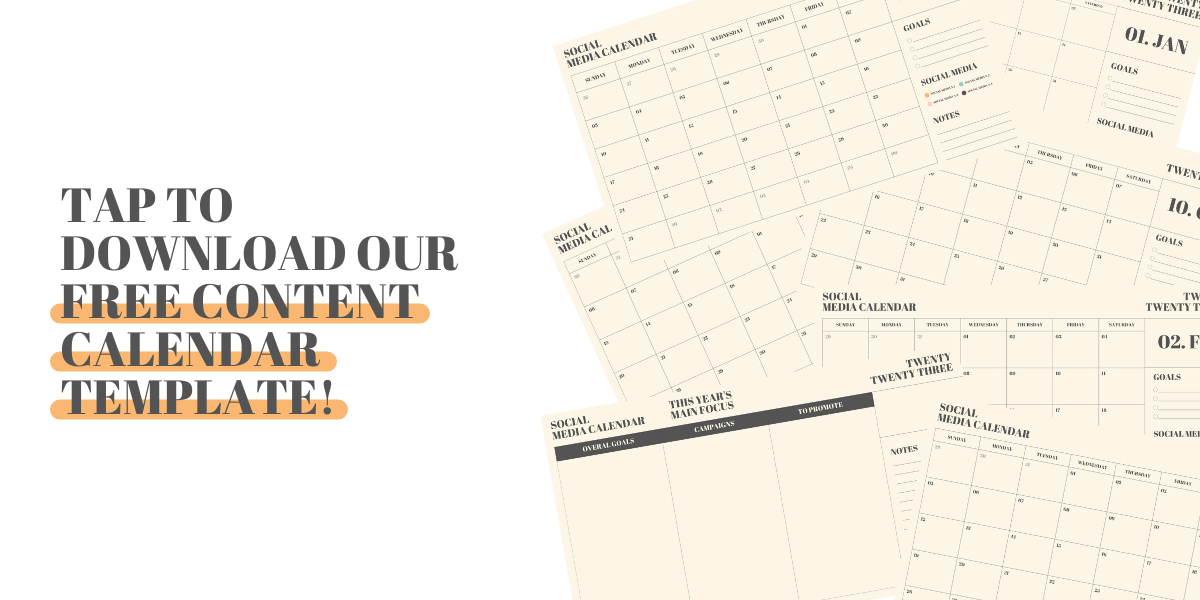 Tap to get our free social media content calendar!