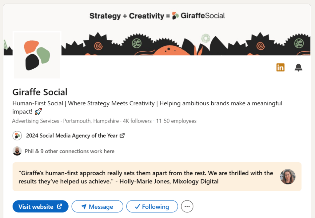 How to Create a Company LinkedIn Page - Giraffe Social