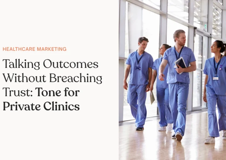Talking Outcomes Without Breaching Trust Tone for Private Clinics