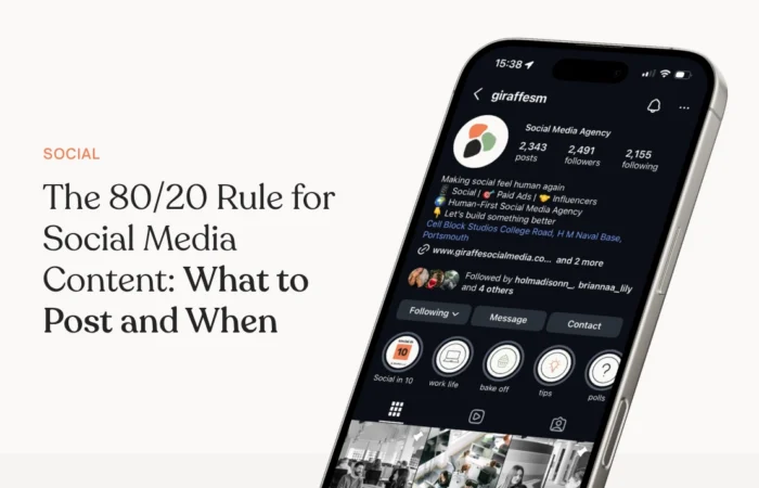 The 8020 Rule for Social Media Content What to Post and When
