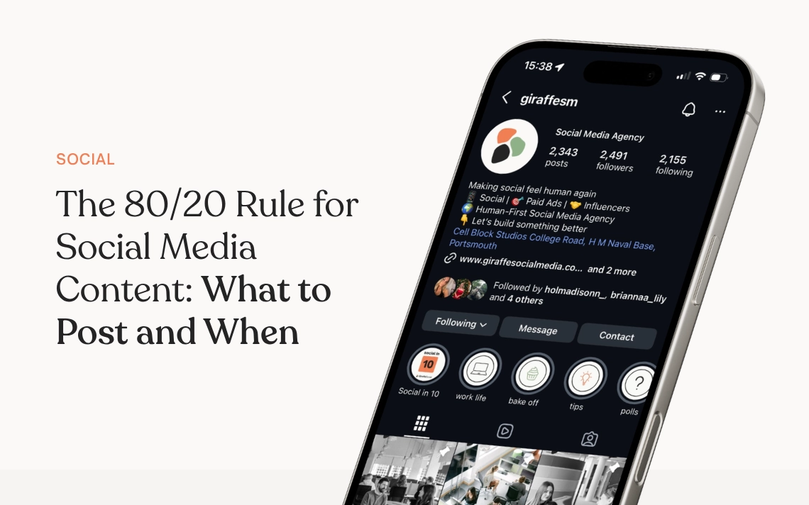 The 8020 Rule for Social Media Content What to Post and When